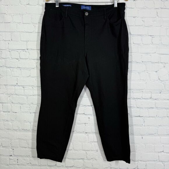 Talbots Jeans Women Size 14 Petite Black High Rise Jegging Ankle Straight Preppy - Picture 2 of 11